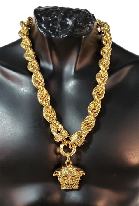 versace goldkette|versace gold necklace.